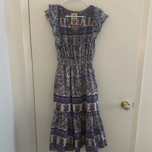 Alicia Bell Paisley Floral Print Midi Dress